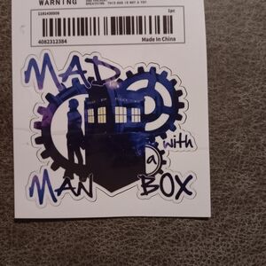 Dr Who Blue and Black TARDIS Sticker
